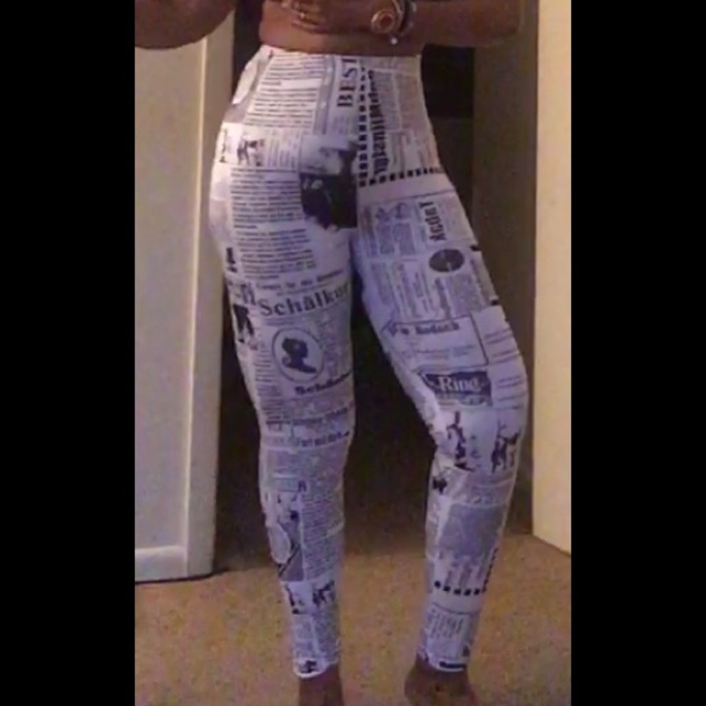 Mesh print leggings